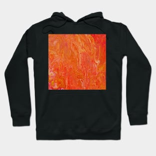 Paint pour in orange, red and yellow Hoodie